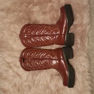 John Fluevog Western style platform boots.